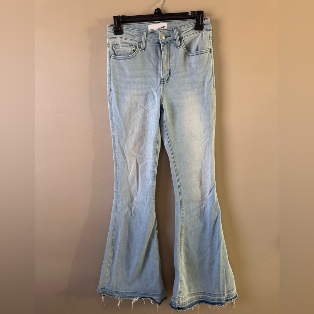 Chic Light Blue Flare Jeans for Women
